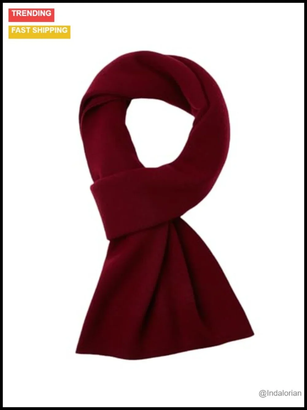 Men's Winter Scarf Long Soft Solid Color Cashmere Blend Scarf